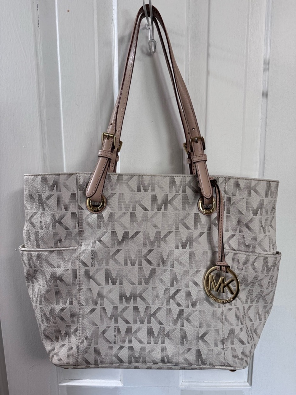 Michael Kors Beige Logo Tote Bag